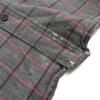 70's FIVE BROTHER CHECK FLANNEL SHIRT... M