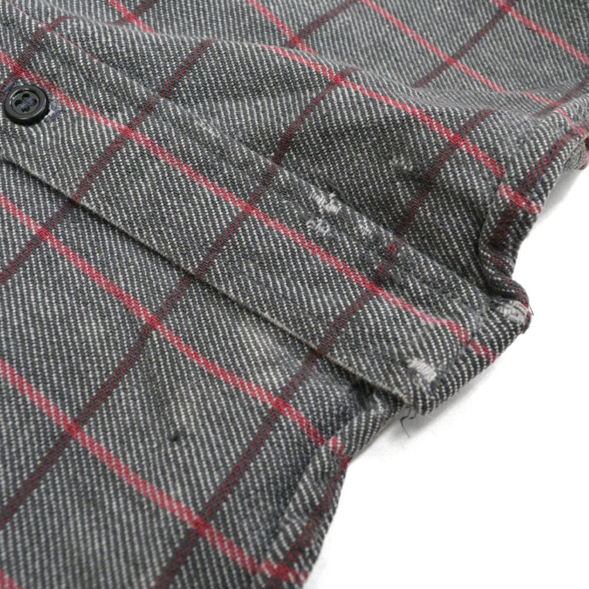 70's FIVE BROTHER CHECK FLANNEL SHIRT... M
