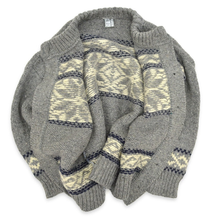 70's~ GRIGOROPOULOS BROS Snowflake Wool knit Sweater... XL