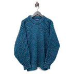 80s LAND'S END Irish-made marble-colored hand-knitted sweater...