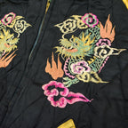 1940s- JAPAN SOUVENIR JACKET (Sukajan) with double-sided patch pockets and TOYO zipper...