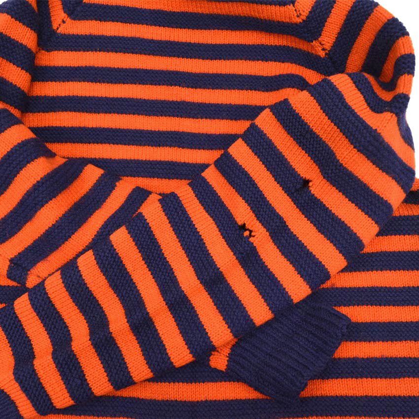 50's〜 OLD BORDER TURTLE WOOL SWEATER ORANGE × NAVY ...