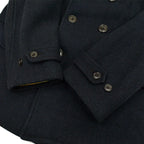 ~40's Julmor Black Wool Double Breasted Coat...