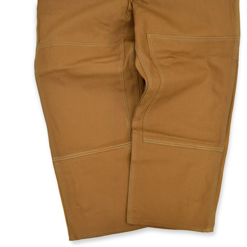1970's DEADSTOCK CARHARTT BROWN DUCK DOUBLE KNEE OVERALL... W36 L28