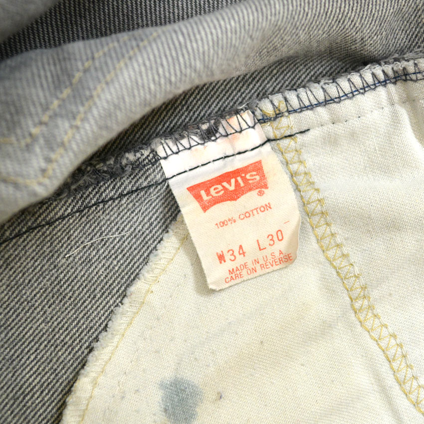 1980's Levi's 40505 FADED BLACK DENIM PANTS... W33 L29