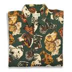 1980's BANANA REPUBLIC SAFARI & TRAVEL DOG PRINT SHIRT ... M
