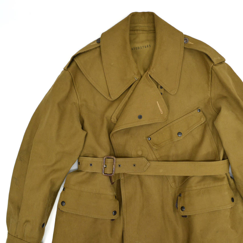 1940's WW2 BRITISH ARMY MOTOR CYCLE COAT...