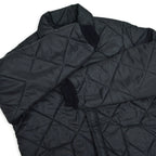 1990's BIG SMITH ALL BLACK QUILTED JACKET...M