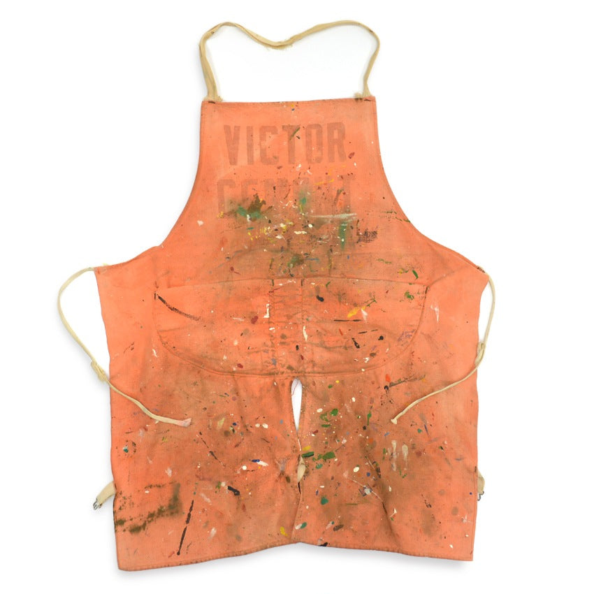 Circa 1950's VICTOR CEMENT PAINTER APRON ORANGE...