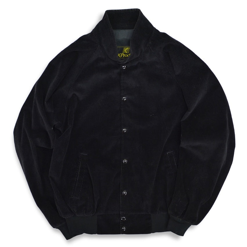 1990's K-Products BLACK PLAIN CORDUROY JACKET... L