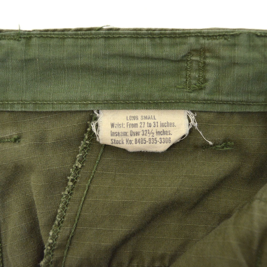 1960's USARMY JUNGLE FATIGUE PANTS PERSONAL SLIM CUSTOM...