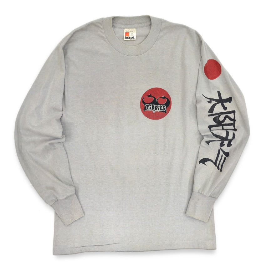 1980's SIGNAL TIDDIES Kanji L/S T-SHIRT ... L