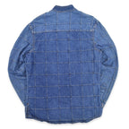 1970's ON TIME DENIM PATCHWORK PULL OVER SHIRT...L