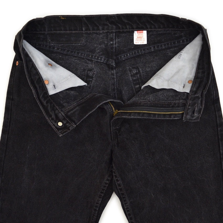 1990's Levi's 505 BLACK DENIM PANTS... W33 L32