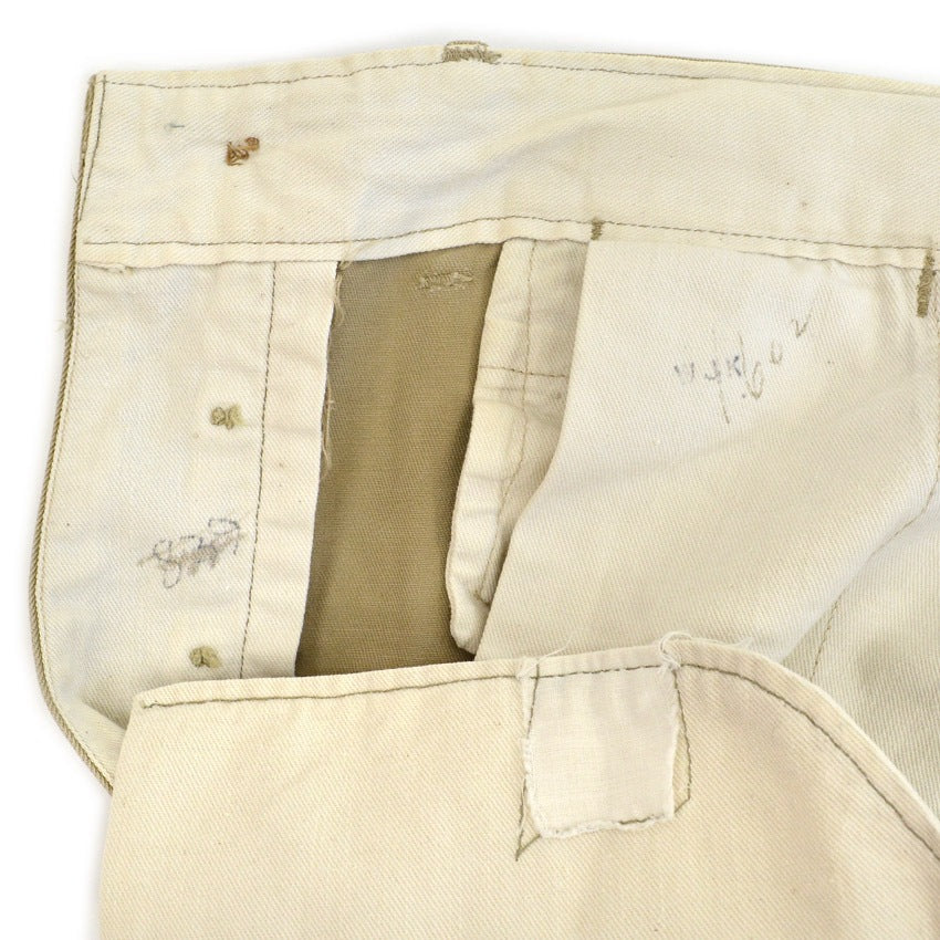 1940's USARMY TROUSERS COTTON KAHKI CHINO... W32.5 L26