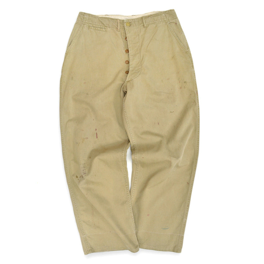 1940's~ USARMY 1945 TROUSERS COTTON KAHKI CHINO... W31 L29