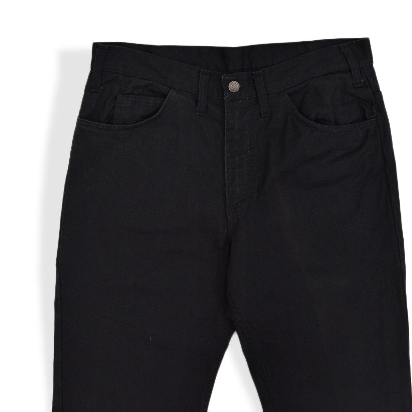 1960's LEVI'S 518 BIG-E BLACK Katsuragi COTTON TWILL PANTS... W32 L33