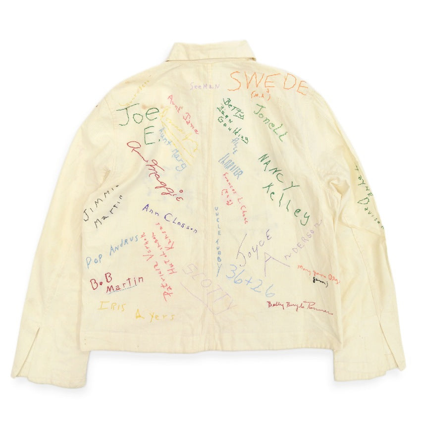 1930's~ SEWN SIGNATURES MEMORIAL JACKET...