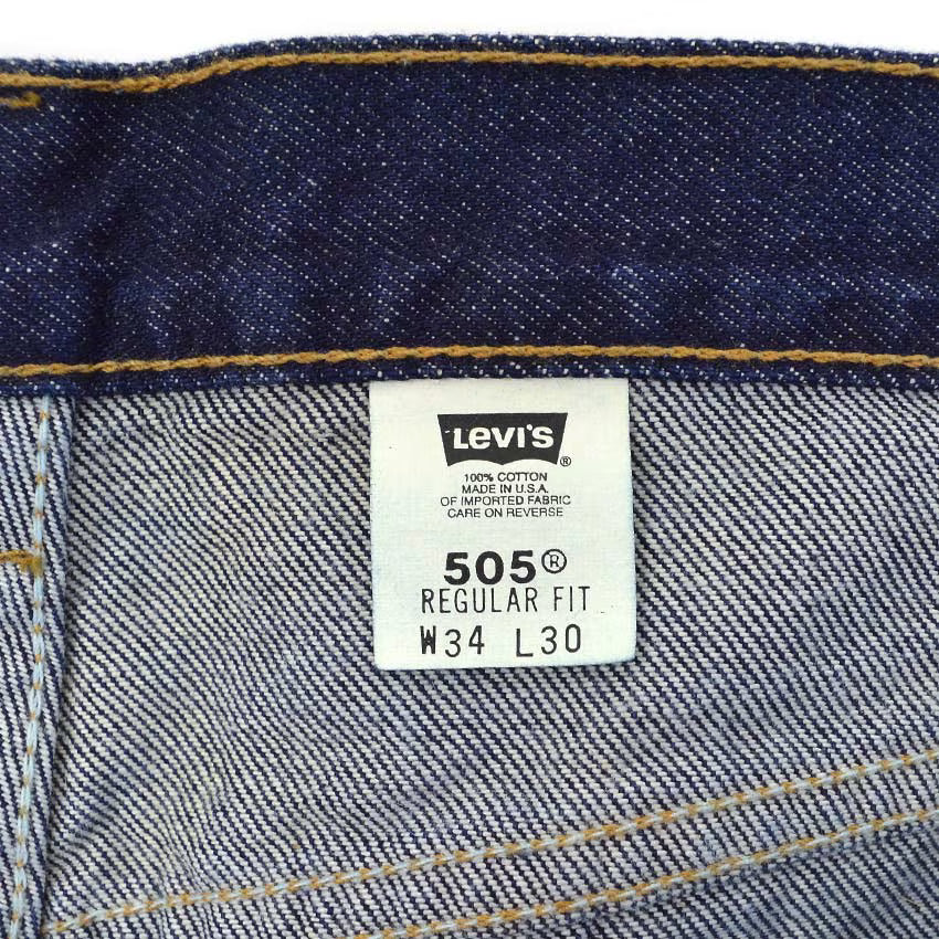 2000's DEADSTOCK Levi's 505 DENIM PANTS USA IMPORTED FABRIC... W34 L30