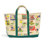 1980's L.L.BEAN ART PAINT BOAT AND TOTE GREEN ... LARGE