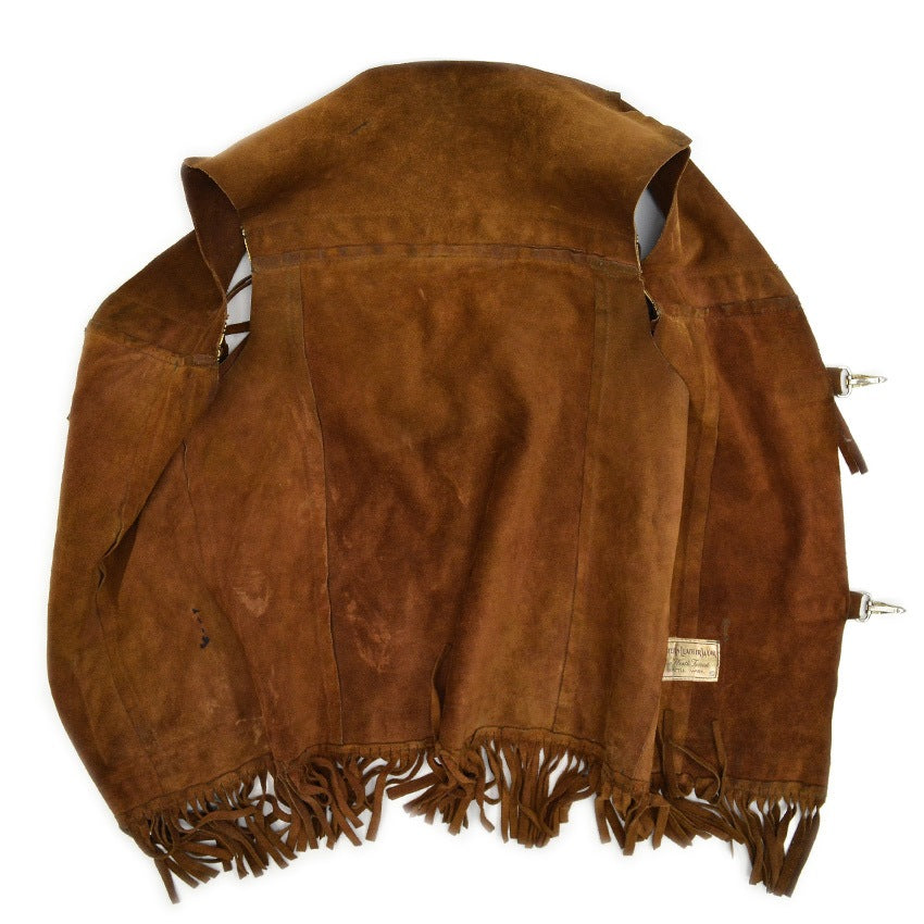 1970's WESTERN LEATHER WEAR FRINGE LEATHER VEST ...