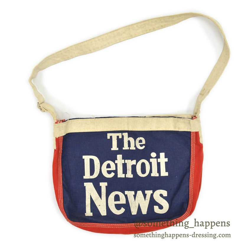 1960's~ The Detroit News NEWS PAPER BAG 1... SMALL