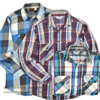 1970's〜 FIVE BROTHER PLAID FLANNEL SHIRT ... M