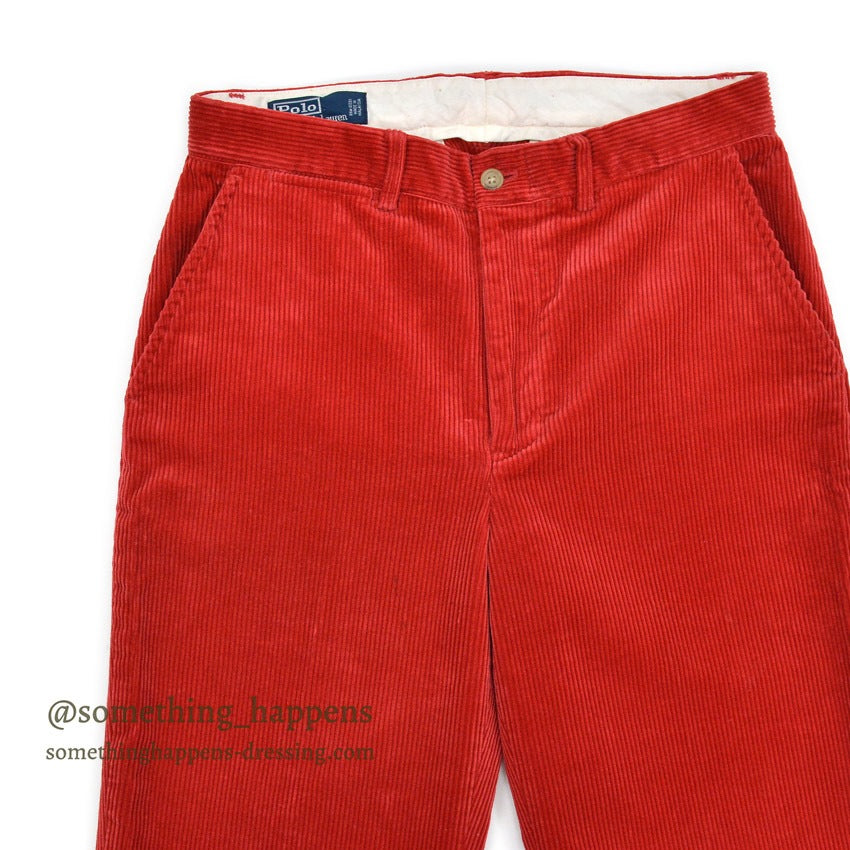 POLO by RALPH LAUREN RED CORDUROY SLACKS... W32 L28