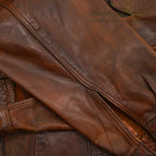 1960's~ SUPERIOR BROWN LEATHER JACKET TYPE 3RD... Fits like 40