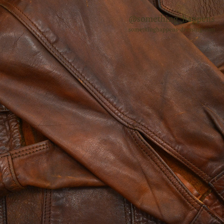 1960's~ SUPERIOR BROWN LEATHER JACKET TYPE 3RD... Fits like 40