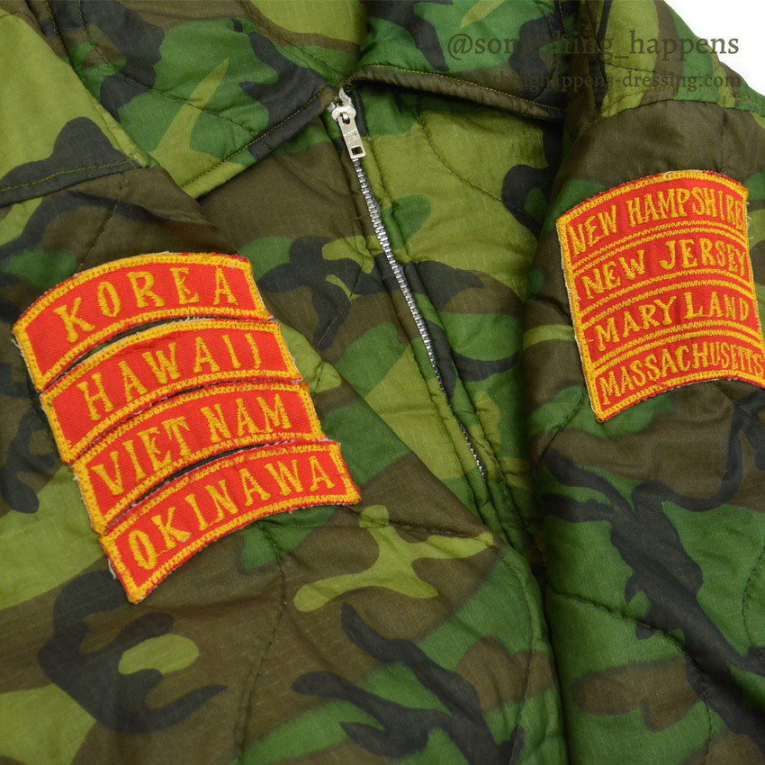 ~1970's OKINAWA SKULL VIETNAM WAR EMBROIDERY TOUR JACKET...