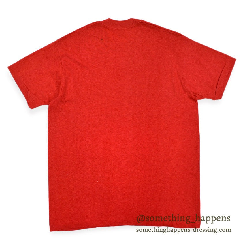 1960's DEADSTOCK HEALTHKNIT RED POCKET-TEE ... L