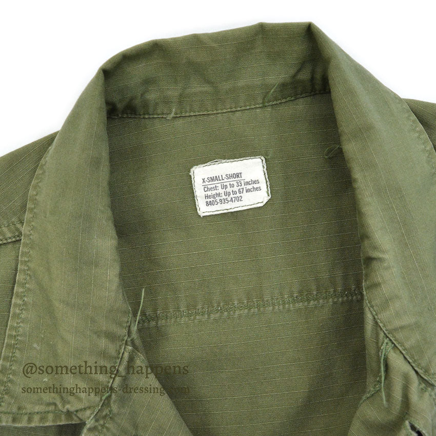 1960's USARMY JUNGLE FATIGUE JACKET...X-SMALL-SHORT