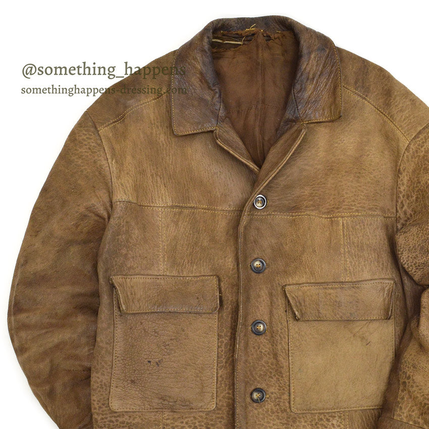 〜1970's BROWN LEATHER JACKET ...