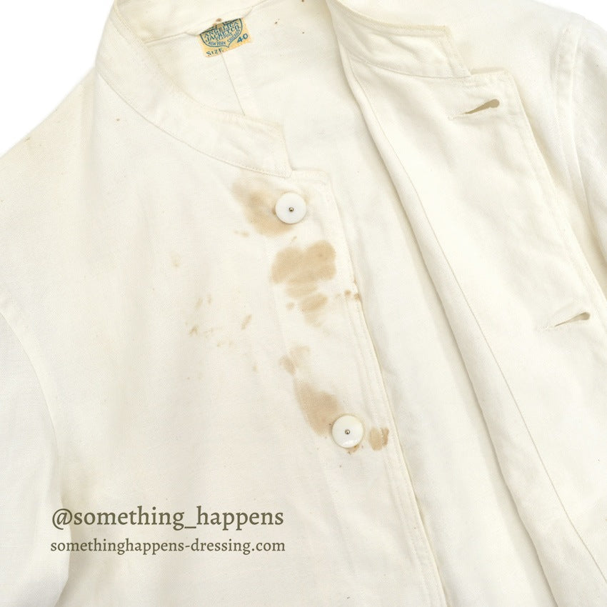 ~1930's ANGELICA JACKET CO. WHITE COVERALL CHANGE BUTTON... 40