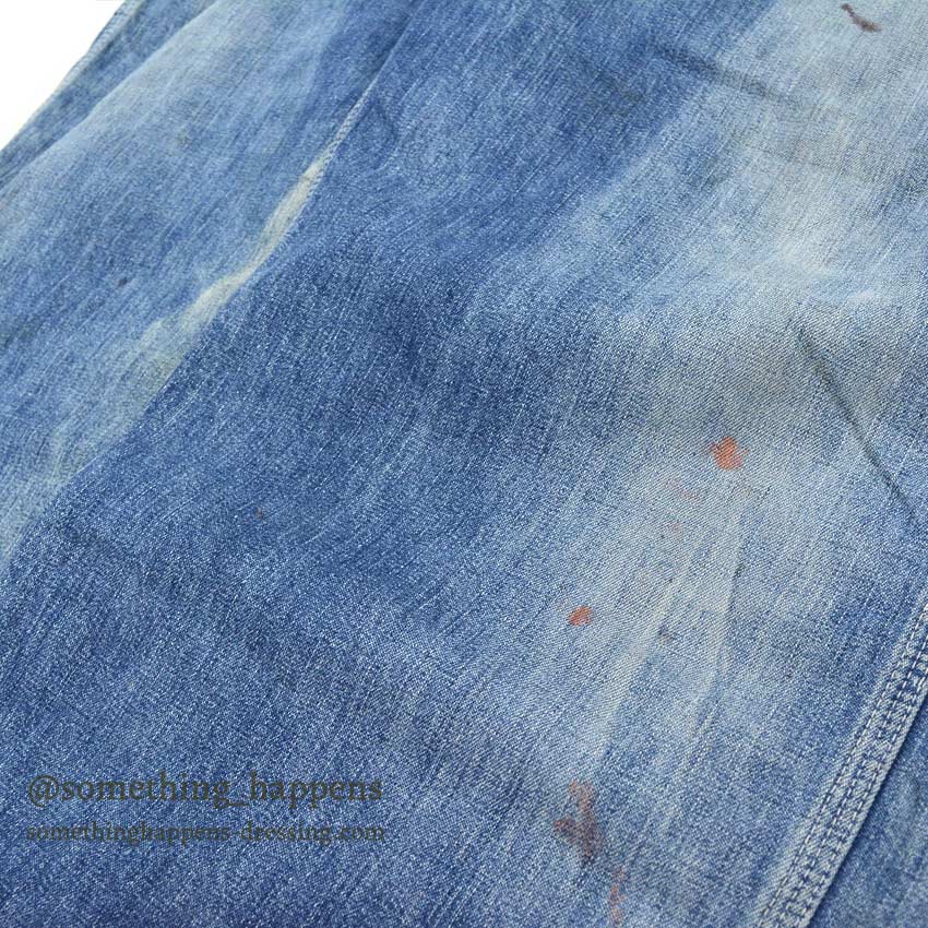 ~1960's PAYDAY INDIGO DENIM OVERALL FADED... W38/L27