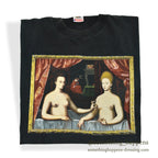 1990's FRUIT OF THE LOOM FOTOFOLIO ガブリエル・デストレ ART T-SHIRT ... L