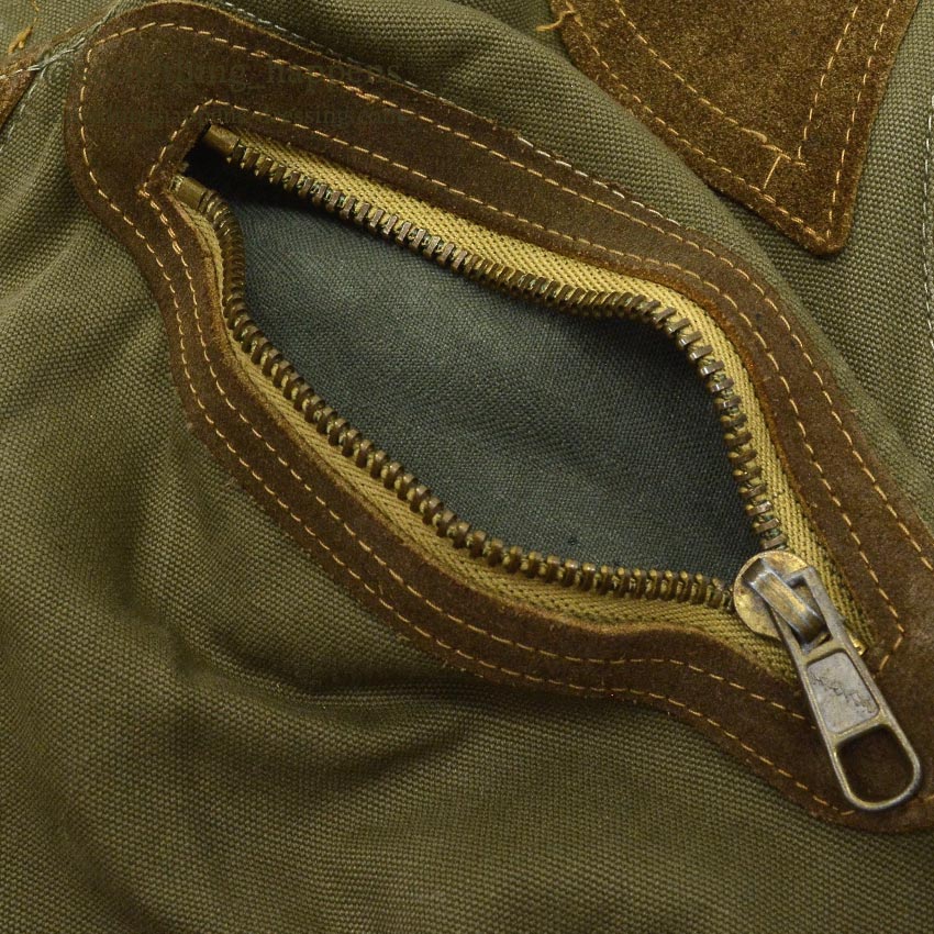 ~1970's SAFARI HUNTING CANVAS & LEATHER VEST MADE IN SPAIN...