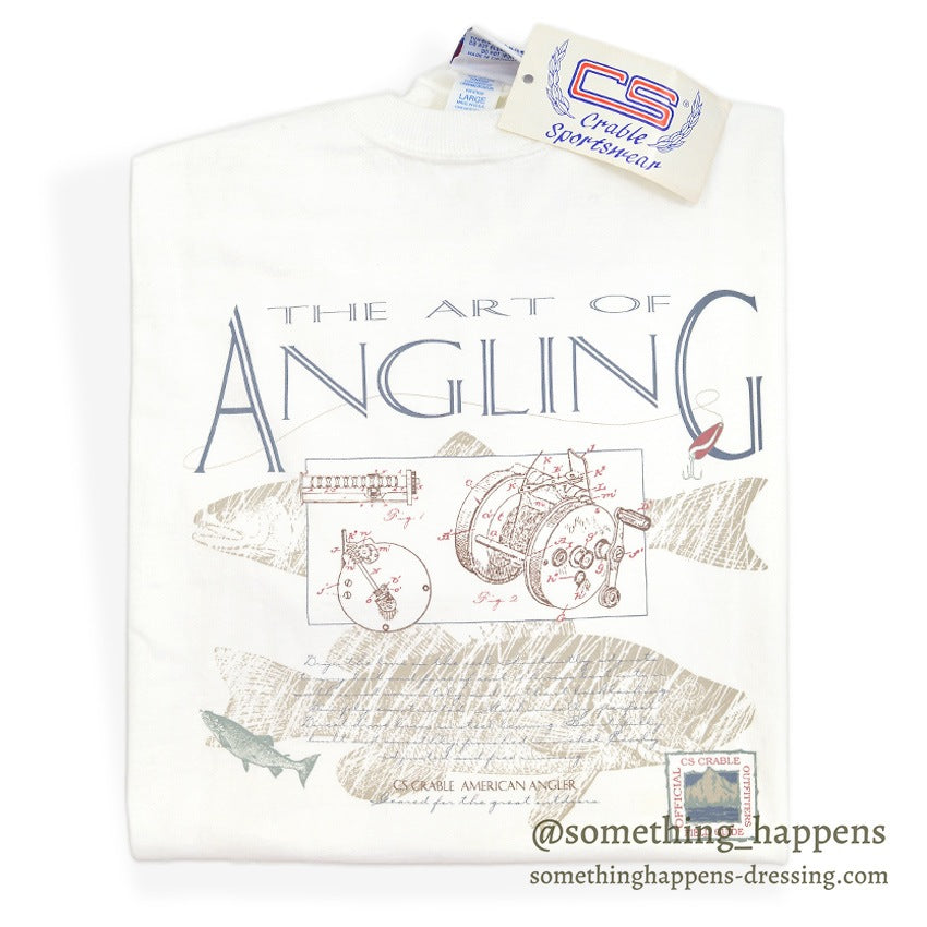 1990's DEADSTOCK CS THE ART OF ANGLING PRINT T-SHIRT ... L