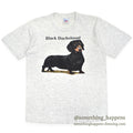 1990's NJ CROCE BLACK DACHSHUND PRINT T-SHIRT ... L