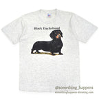 1990's NJ CROCE BLACK DACHSHUND PRINT T-SHIRT ... L