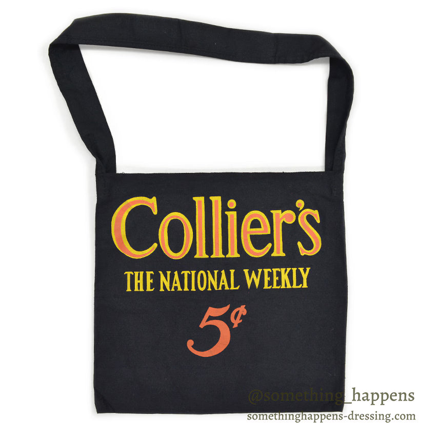 〜1940's DEADSTOCK COLLIER'S THE NATIONAL WEEKLY MAGAZINE DELIVERY BAG ...
