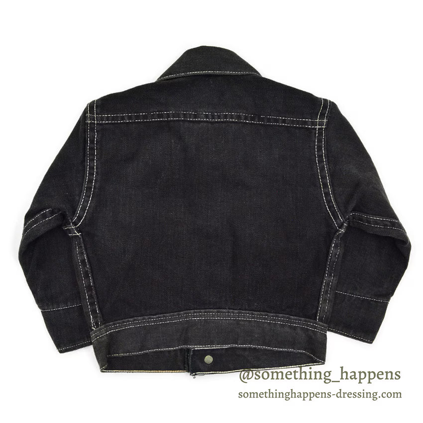 1950's WESTERN TWO POCKETS BLACK DENIM JACKET FOR KIDS...