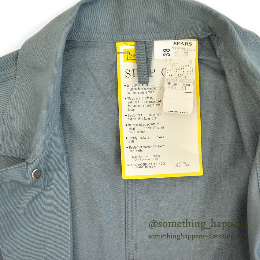 1960's DEADSTOCK SEARS ALL COTTON TWILL SHOP COAT... 38