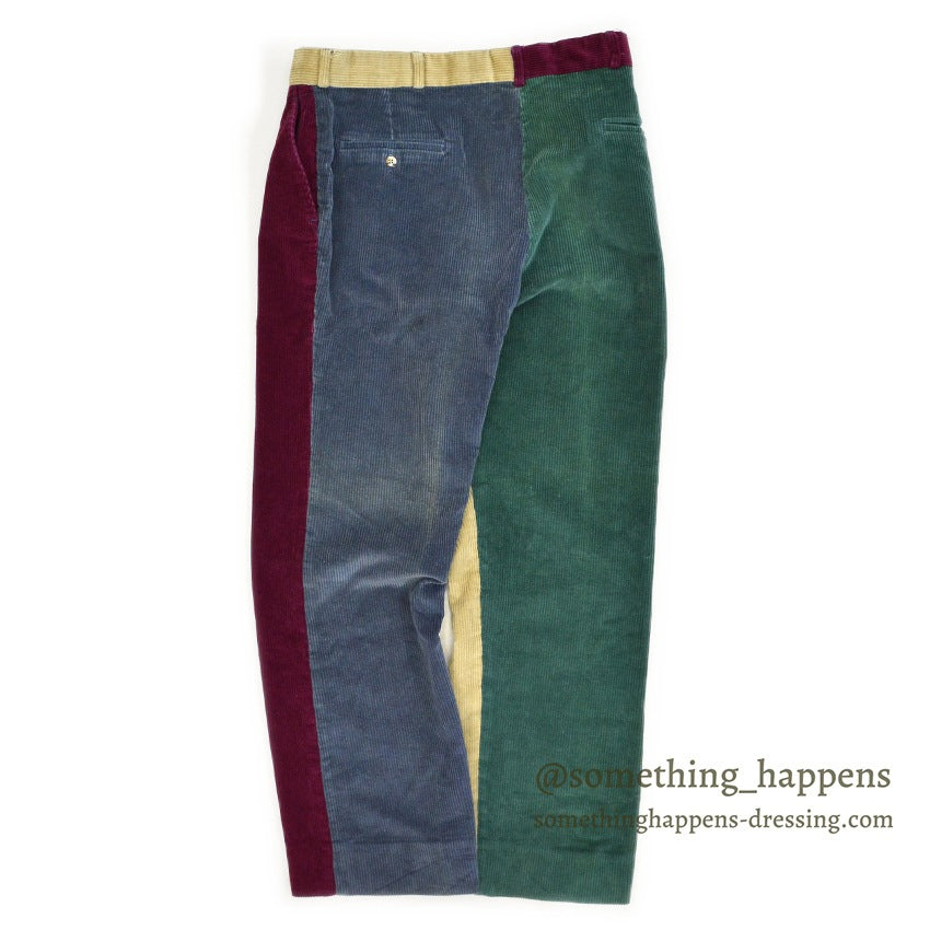 1980's HALRIN CRAZY PATTERN CORDUROY PANTS... W33/L30