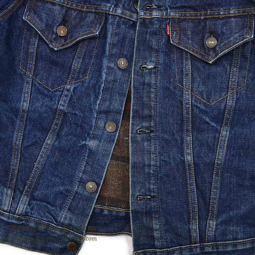 1960's LEVI'S 70505-0317 BIG-E DENIM JACKET BLANKET ... Fits like 38