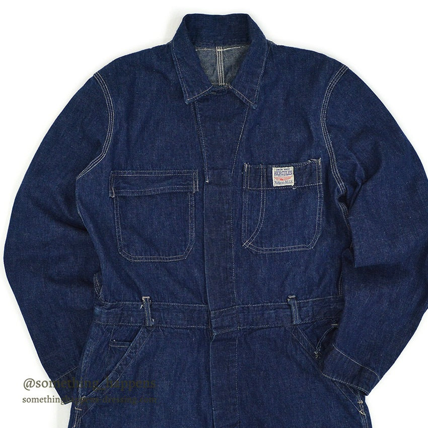 1950's HERCULES NATION-ALLS DENIM WORK COVERALL...