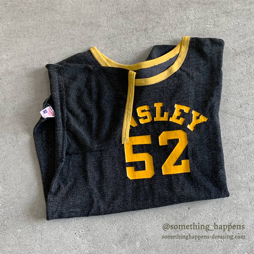~1960's CHAMPION ENSLEY ATHLETIC JERSEY T-SHIRT BLACK ... 44