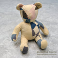 ANTIQUE CALICO PATCHWORK QUILTED TEDDY BEAR...