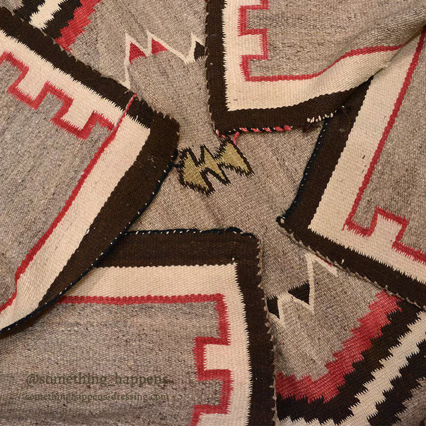~1930's NAVAJO RUG DIAMOND / LINE... 175cm/108cm